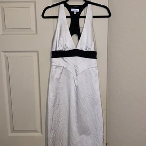 Bebe Black and White fitted dress